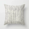 Federa per cuscino quadrata minimalista nordica con motivo a spina di pesce nero e bianco - Spina Di Pesce Artistica In Bianco E Nero (DRS-3) / 45x45 cm
