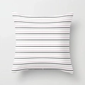 Detail view of modern geometric cushion cover featuring black, pink, and gray stripes - Black Pink Gray Fresh Stripes (DRS-16) / 18x18 Inch