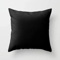 Detailed view of square black decorative pillow cover made of high-quality smooth fabric - 18x18 Inch