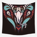 Modern ins style tapestry featuring a stylized purple cobra graphic in bohemian art style - Wte-5 / 95x73