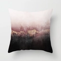 Pink marble pattern square pillowcase with gold geometric abstract art design - 18x18 Inch / Black Pink Gold-Abstract Blocks (DRD15-13)