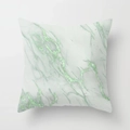Square peach skin pillowcase with green and grey marble pattern and glitter texture - Light Green Metallic Marble Style (DRD104-8) / 18x18 Inch