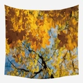 Tenture murale carrée paysage de forêt d'automne avec feuilles d'érable dorées - 95*73 / Érable d'Automne (WTG-10)