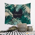 Nordic style tapestry with tropical palm leaves and vintage botanical background - Vintage Tropical Background Style (GT01-2) / 95x73