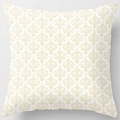 White pillowcase with golden damask pattern made of soft peach skin fabric - Pattern DRD59-28