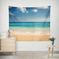 Tapisserie murale paysage de plage pour décoration intérieure style forêt - 95*73 / Paysage de Plage (WTG-27)