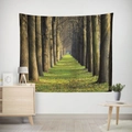 Tapisserie murale avec chemin forestier, perspective profonde et motif de feuilles - 95*73 / Sentier en Forêt (WTG-19)