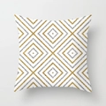Detailed view of geometric diamond pattern with gold and silver glitter on pillowcase - 18x18 Inch / Gold Silver Geometric Rhombus Style (DRD180-2)