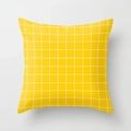 Modern yellow and white grid pattern square decorative pillowcase for home sofa decor - 45x45cm / Bright Yellow White Grid (DRD122-13)