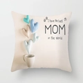Mother's Day cushion cover with heart motifs and 'I have the best MOM in the world' text - 18x18 Inch / Best Mom In The World Style (DRD182-10)