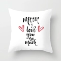 Peach skin polyester pillowcase with Mom I love you so much text and pink hearts - Mom I Love You So Much Style (DRD182-1)