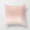 Pink minimalist ins style square pillowcase with rose gold glitter gradient pattern - 45x45cm / Rose Gold Glitter Gradient (DRD120-2)