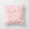 Pink terrazzo print pillow cover with rose gold accents and modern geometric patterns - 45x45cm / Terrazzo Stone Pattern (DRD120-3)