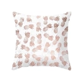 Pink minimalist pillow case with rose gold pineapple pattern for sofa decor - 45x45cm / Rose Gold Pineapple (DRD120-14)