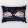 Black marble eyelash pillow case with pink and silver glitter patterns for sofa - 30x50 / Black Marble Eyelashes Style (DRD130-27)