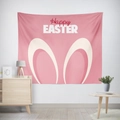 Rosa Happy Easter Wandteppich mit weißen Hasenohren für die Heimdekoration - 95x73 / Rosa Basis Hasenohren (GT02-18)