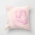 Square throw pillow cover with elegant pink rose floral pattern on soft fabric - Light Pink Rose Style (DRD192-12) / 18x18 Inch