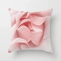 Soft square light pink throw pillow cover with high-definition rose petal print design - Gentle Light Pink Rose Style (DRD192-15) / 18x18 Inch