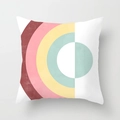 Federa per cuscino minimalista con motivo geometrico astratto rosa per decorazione - Quadrato (Senza Anima) / Stile Geometrico Concentrico (DRD343-2)