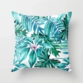 Détail de l'imprimé feuille de monstera tropicale sur housse de coussin aquarelle - Feuille Large Tropicale Aquarelle (DRD347-19) / 45x45cm
