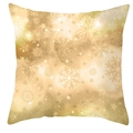 Detail of golden snowflake and star patterns on champagne peach skin pillowcase - Gold Snowflake And Star (DRD200-1)