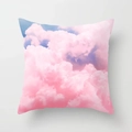 Pink dreamy clouds pattern square cushion cover for home sofa decorative pillowcase - Dreamy Pink Clouds (DRD360-12) / 45x45