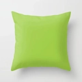 Detail view of square lime green pillowcase with smooth fabric texture and plump filling - Standard Spec / Lime Green (DRS11-22)