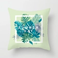 Fodera per cuscino verde chiaro con foglie tropicali e stampa Summer Day - Summer Day Verde Chiaro (DRD123-2)