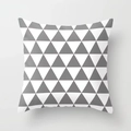 Detailed macro view of gray and white geometric triangle patterns on soft peach skin fabric - Geometric Triangles (DRS363-6)