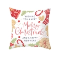 Christmas pillowcase featuring festive gingerbread men and holiday wishes on white - 18x18 Inch / White Multi-element Print Style (DRD314-16)