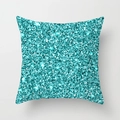 Nordic teal geometric square pillowcase with shimmering diamond sequin texture - Lake Green Sequins Glitter Texture Style (DRD386-7)