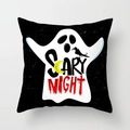 Halloween pillowcase featuring a white ghost and scary night print on black fabric - Scary Night Ghost Style (DRD197-30)
