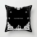 Halloween pillowcase featuring black and white skull pumpkin print and zombie hand - Halloween Frame Skull Style (DRD197-33)