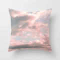 Vierkante kussensloop van perzikhuid met roze wolkenhemel en esthetisch zonsondergang ontwerp - Zonsondergang Wolken (DRD360-1) / 45x45