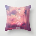 Kussensloop van perzikhuid met roze wolken en maanfasen in glitch art stijl ontwerp - Maanfase Glitch (DRD360-3) / 45x45