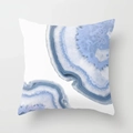 Dettaglio del motivo in agata blu sulla federa quadrata per cuscino da divano - Texture Agata Blu e Bianca (DRD341-9) / Dimensione Standard Senza Nucleo