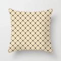 Détail du motif géométrique trèfle sur taie d'oreiller carrée en tissu peau de pêche - 45x45 cm / Trèfle Géométrique (DDRD418-2)