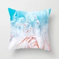 Federa per cuscino quadrata con stampa di canne innevate in colori blu ghiaccio e bianco - 45x45cm / Canne da Neve Invernale (DRD346-20)