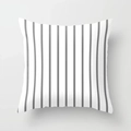 Federa quadrata bianca minimalista con strisce grigie geometriche verticali - Strisce Grigie Minimaliste (DRS363-5)