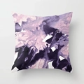 Abstract geometric oil painting pillow cover in purple and indigo fluid art style - Purple Indigo Marble Fluid Style (CRD22-6) / 45x45CM (No Core)