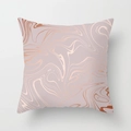 Rose gold marble pattern on pink peach skin pillowcase for modern sofa decor - Light Pink Purple Marble (DRD389-10)