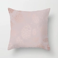 Pink peach skin pillowcase with rose gold floral line patterns for home decor - Smoky Pink Line Art Floral (DRD389-13)