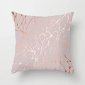 Pink peach skin pillowcase with rose gold geometric grid pattern for home sofa decor - Light Pink Purple Geometric Grid (DRD389-15)