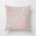 Soft light purple velvet pillowcase featuring rose gold geometric crescent moon prints - Light Purple Geometric Crescent (DRD389-17)