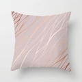 Pink peach skin pillowcase with geometric rose gold metallic intersecting lines pattern - Light Pink Intertwined Lines (DRD389-19)