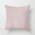 Rose gold polka dot pattern on pink peach skin fabric decorative square throw pillow cover - Lotus Pink Geometric Dots (DRD389-20)