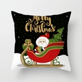 Christmas pillowcase with Santa on red sleigh and Merry Christmas gold lettering - Santa Sleigh Style (DRD351-8)
