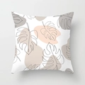 Abstract Matisse style pillow cover featuring monstera leaf outlines and neutral color blocks - Monstera Outline (DRD391-21)