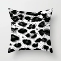 Fodera per cuscino quadrata con stampa animalier leopardo bianca e nera - Motivo Leopardato Bianco e Nero(DRD401-20) / 45X45cm (Senza Anima)