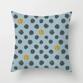 Nordic haze blue geometric cushion cover with black and gold dots for modern home sofa - Polka Dot Pattern (DRD92-10)